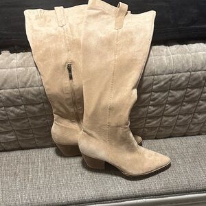 CCOCCI Beige Suede Heeled Boots